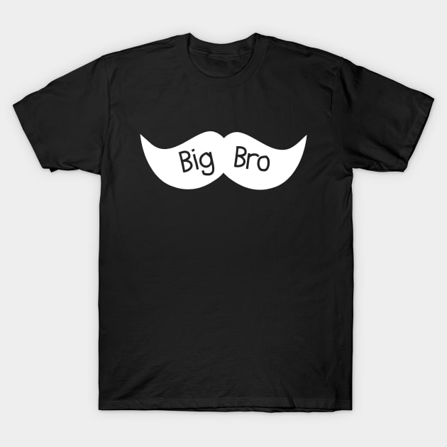 Big Bro Mustache T-Shirt by PeppermintClover